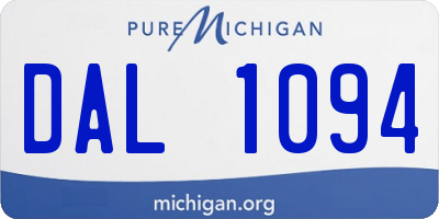 MI license plate DAL1094