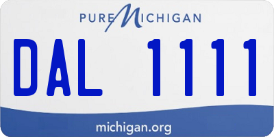 MI license plate DAL1111