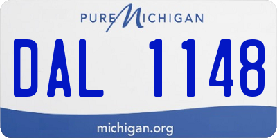 MI license plate DAL1148