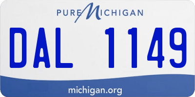 MI license plate DAL1149