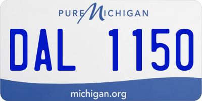MI license plate DAL1150