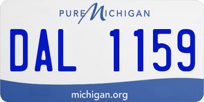 MI license plate DAL1159
