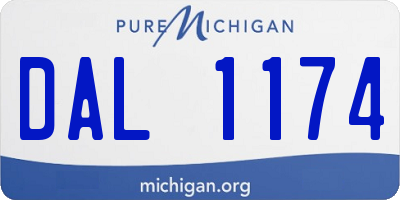 MI license plate DAL1174