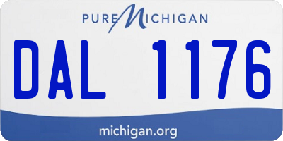 MI license plate DAL1176