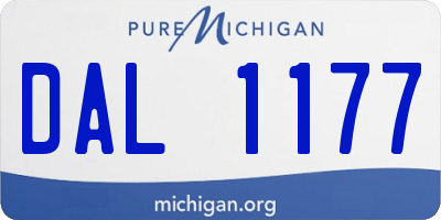 MI license plate DAL1177