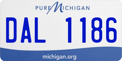 MI license plate DAL1186