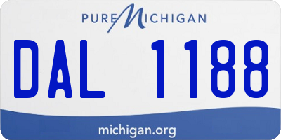MI license plate DAL1188