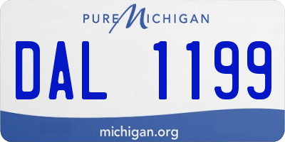MI license plate DAL1199