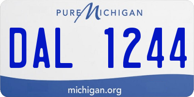MI license plate DAL1244