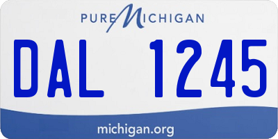 MI license plate DAL1245