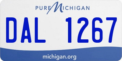 MI license plate DAL1267