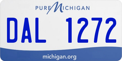 MI license plate DAL1272