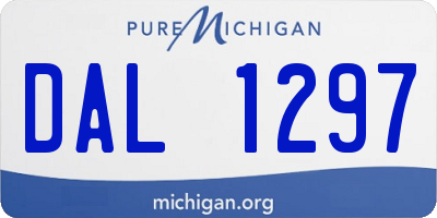 MI license plate DAL1297