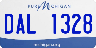 MI license plate DAL1328