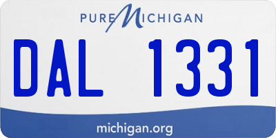 MI license plate DAL1331