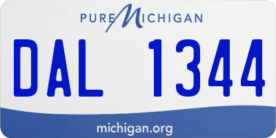 MI license plate DAL1344