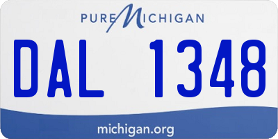 MI license plate DAL1348