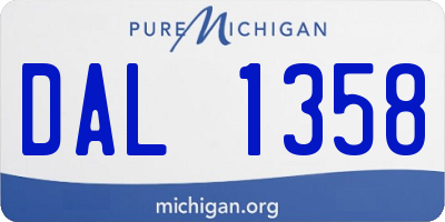 MI license plate DAL1358