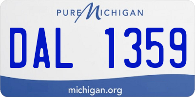 MI license plate DAL1359