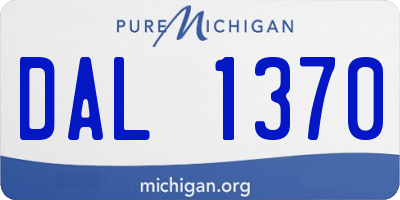 MI license plate DAL1370