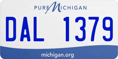 MI license plate DAL1379
