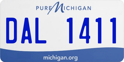 MI license plate DAL1411
