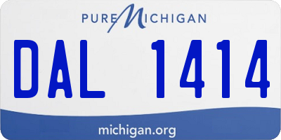 MI license plate DAL1414