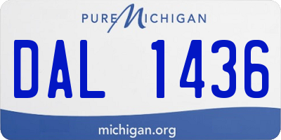 MI license plate DAL1436