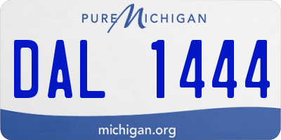 MI license plate DAL1444