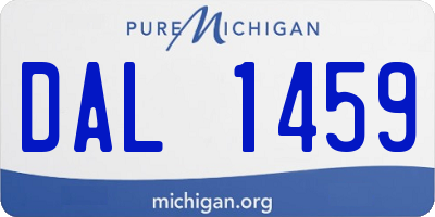 MI license plate DAL1459