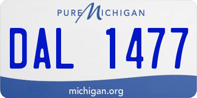 MI license plate DAL1477
