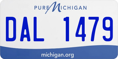 MI license plate DAL1479