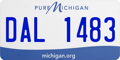 MI license plate DAL1483