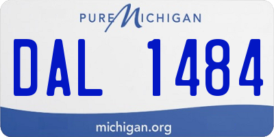 MI license plate DAL1484
