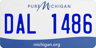 MI license plate DAL1486