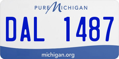 MI license plate DAL1487