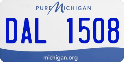 MI license plate DAL1508
