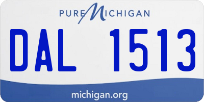 MI license plate DAL1513