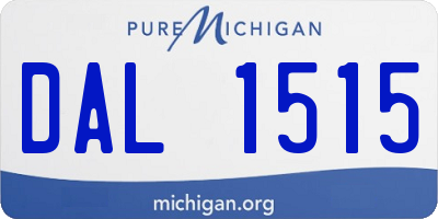 MI license plate DAL1515