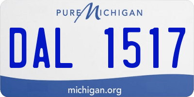 MI license plate DAL1517