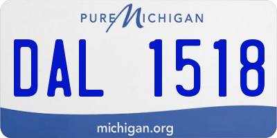 MI license plate DAL1518