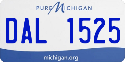 MI license plate DAL1525