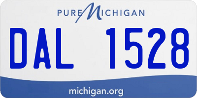MI license plate DAL1528