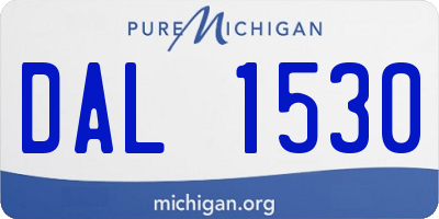 MI license plate DAL1530