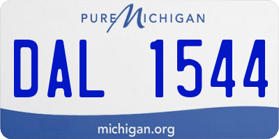 MI license plate DAL1544