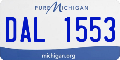MI license plate DAL1553