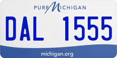 MI license plate DAL1555