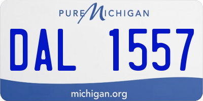 MI license plate DAL1557