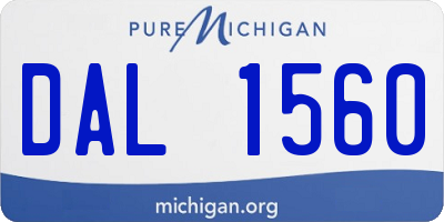 MI license plate DAL1560