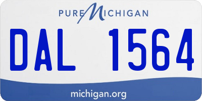 MI license plate DAL1564